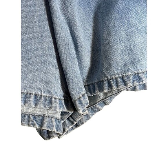 Retro Denim Skort 10 Blue Light Wash Sostanza Y2K Boho Western Chic Classic 80s - Picture 6 of 12